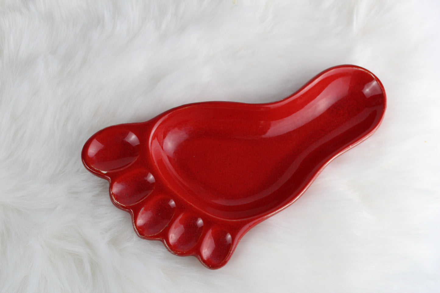 Vide poche vintage pied rouge