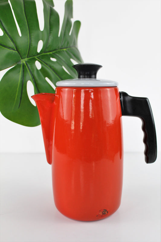 Cafetière vintage orange