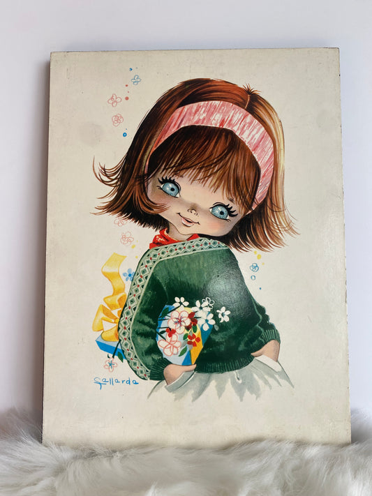 Illustration de Gallarda "Petite fille au pull vert"