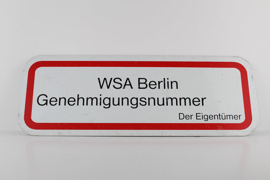 Plaque en métal "WSA Berlin"