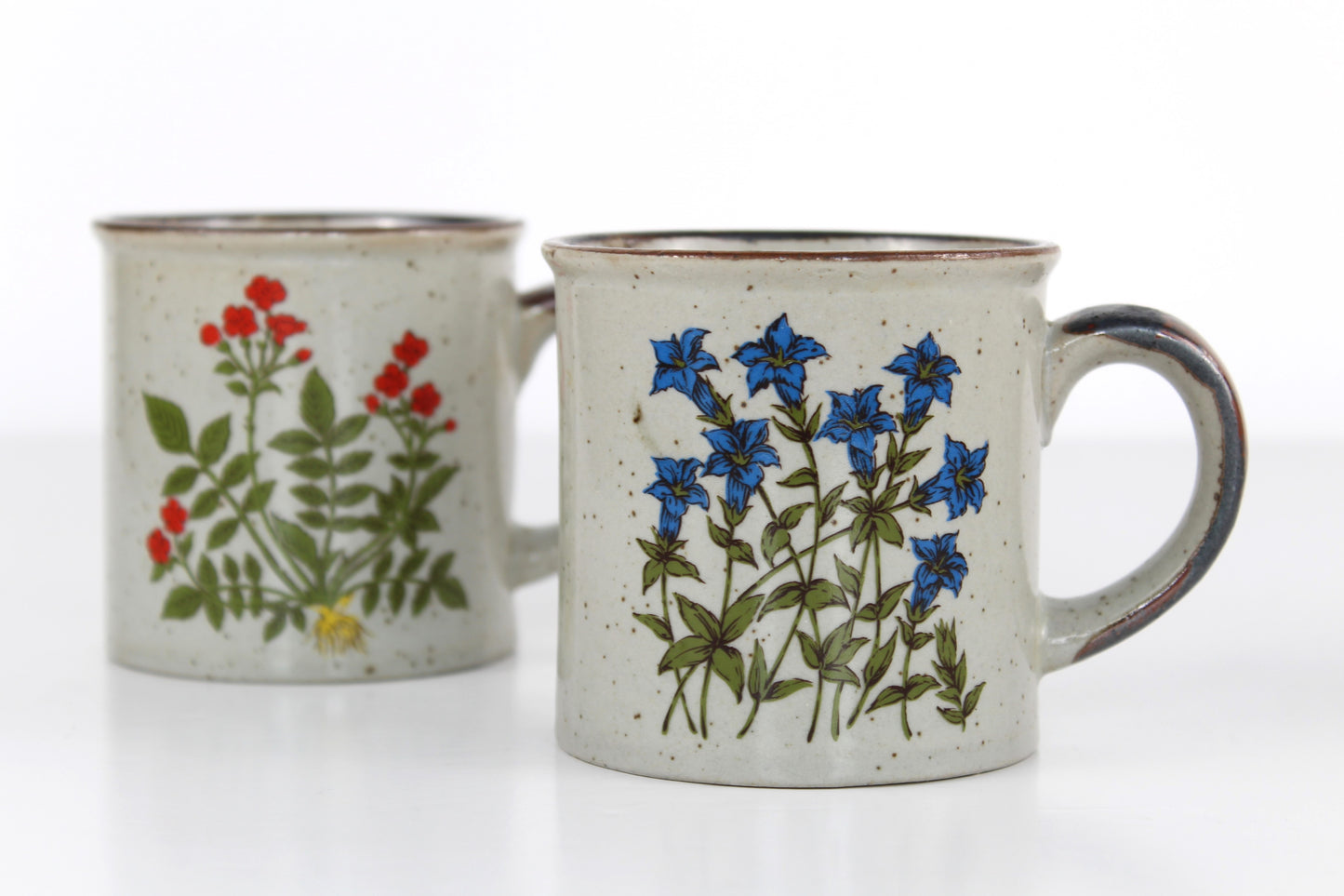 Mug céramique décor floral - Lot de 2