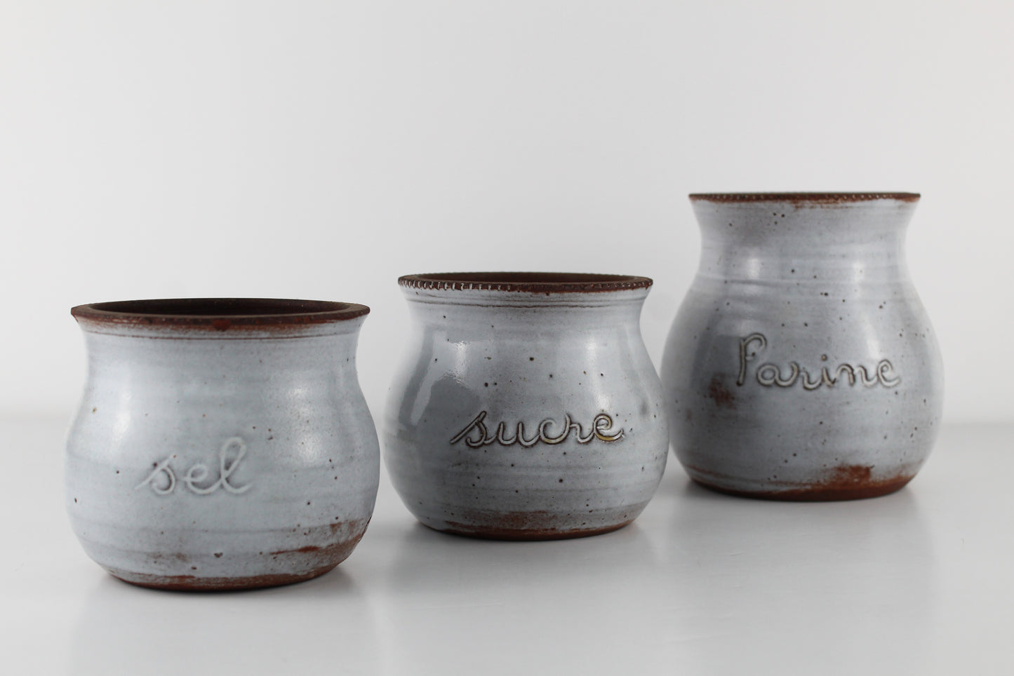 Pots en céramique Jeanne et Norbert Pierlot - Lot de 3