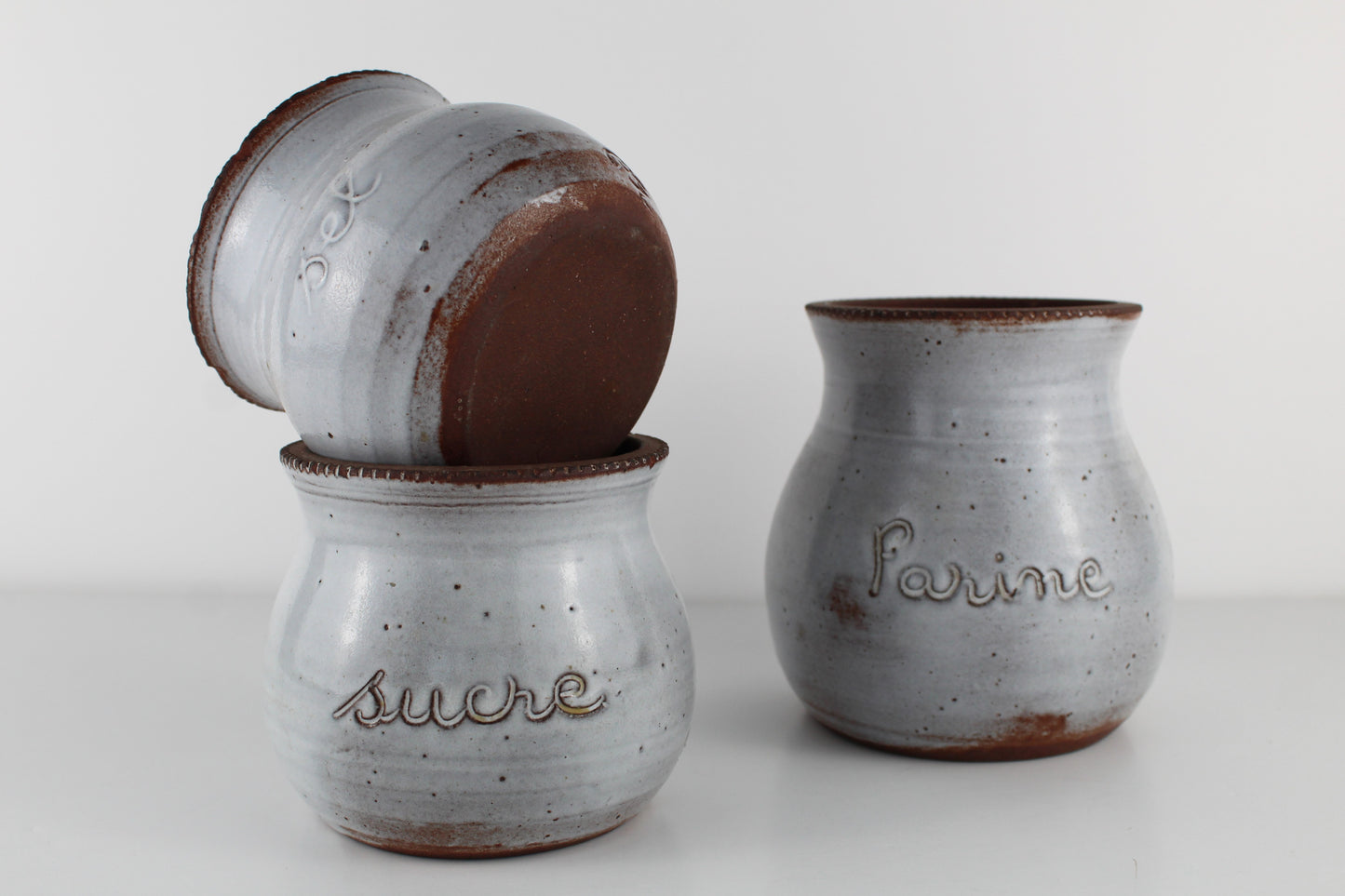 Pots en céramique Jeanne et Norbert Pierlot - Lot de 3