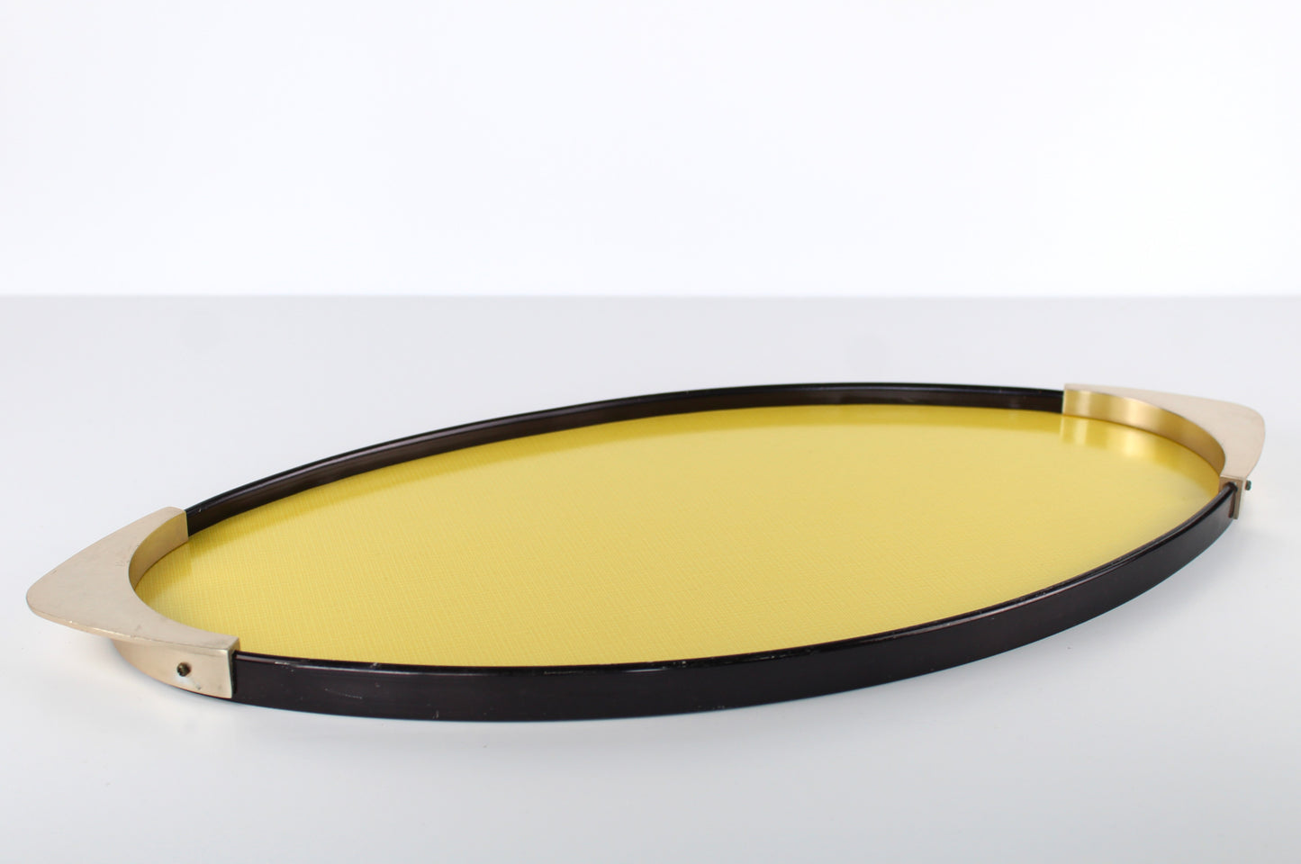 Plateau de service formica jaune