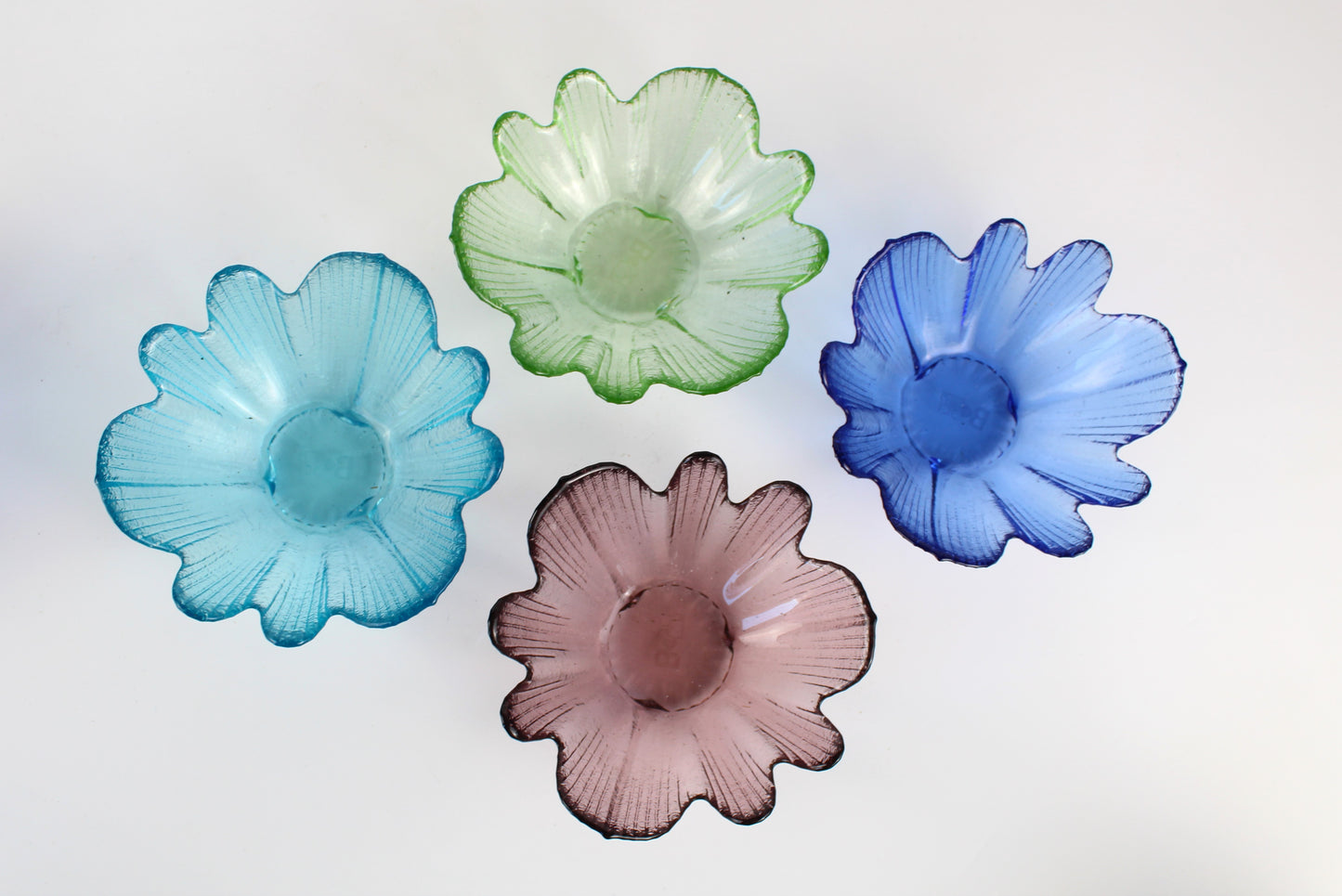 Coupes en verre coloré (lot de 8)