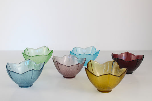 Coupes en verre coloré (lot de 6)