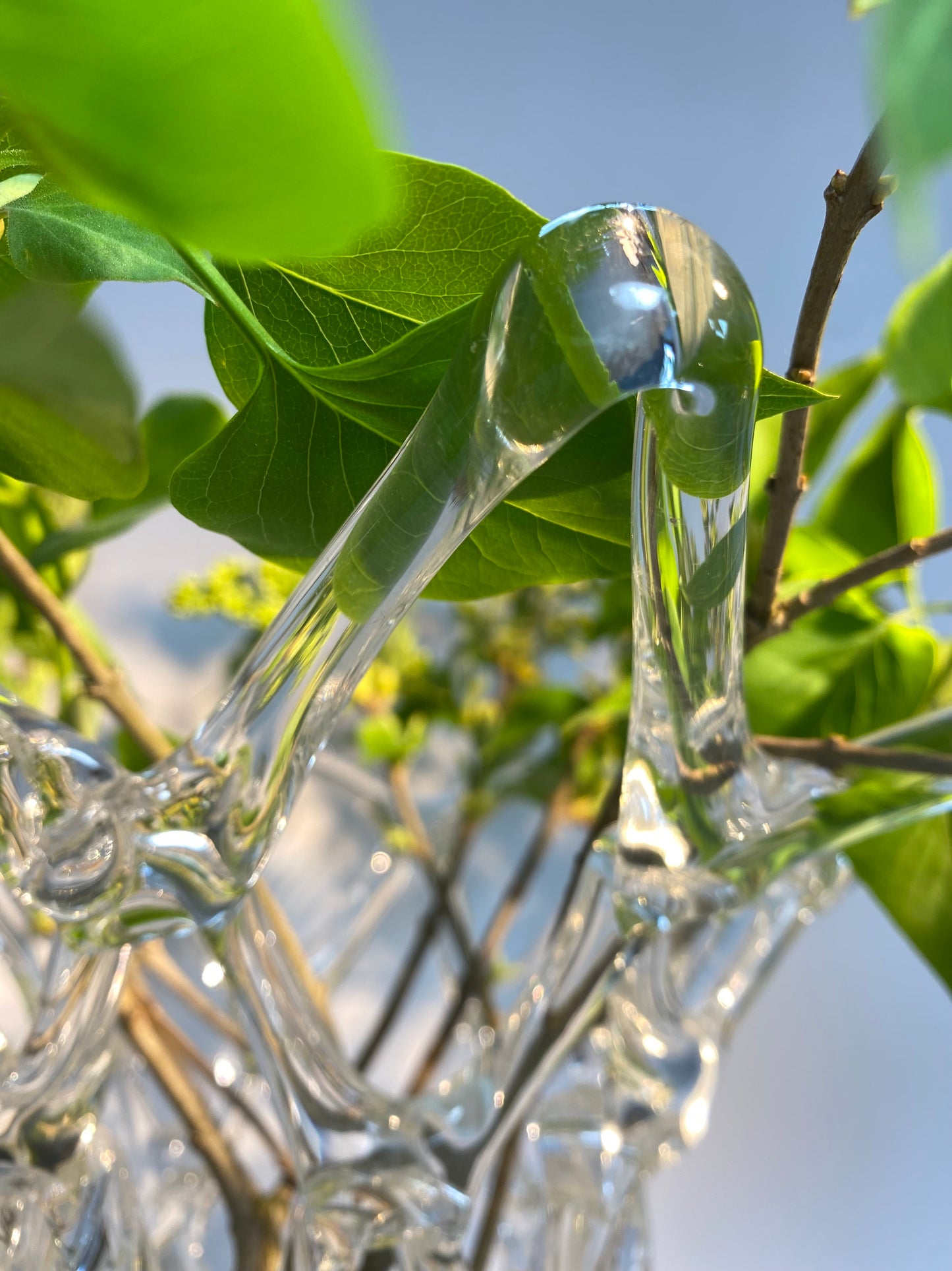 Vase en verre treillis