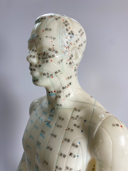 Mannequin d’acupuncture ancien.